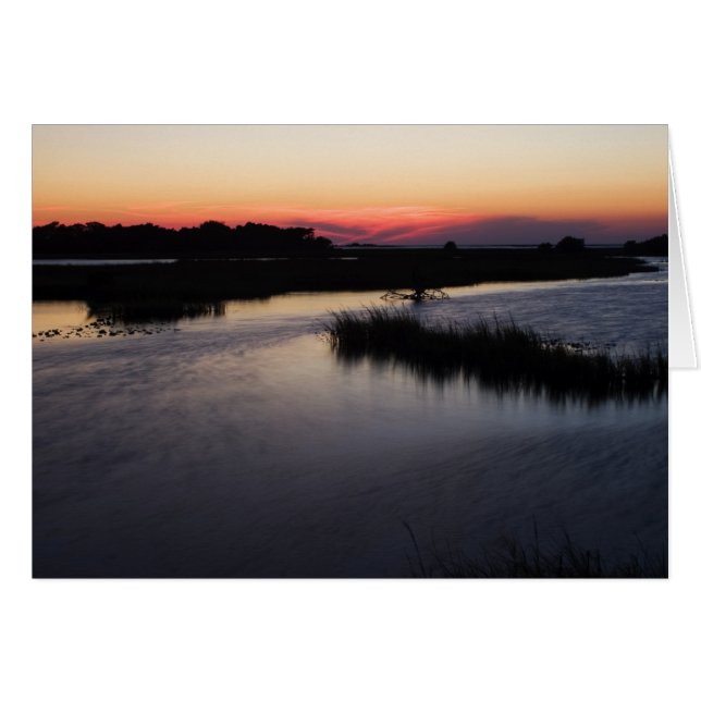 Cartão Placa de Vazio Breezy Golfo Sunset (Frente Horizontal)