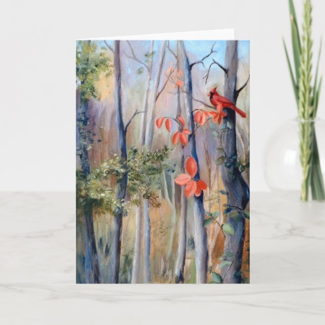 Cartão Placa de Vazio Cardinal do Caminho Natures (Frente)