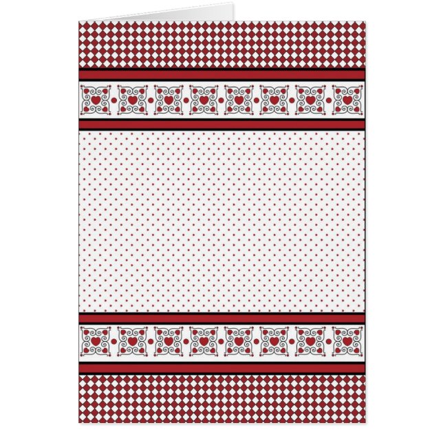 Cartão Placa de vazio com fundo vermelho e preto (Frente)