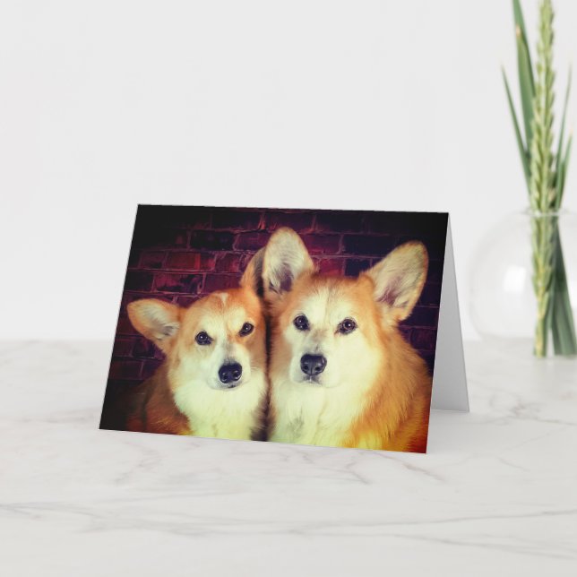 Cartão Placa de vazio Corgi (Frente)