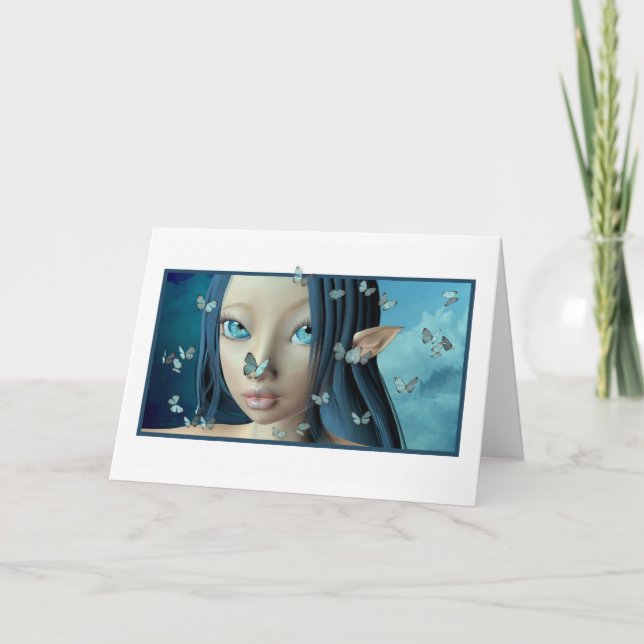 Cartão Placa de Vazio de Brisos Butterfly (Frente)