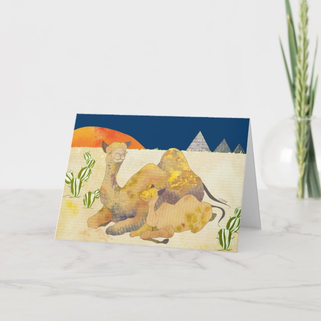 Cartão Placa de Vazio de Camelos (Frente)