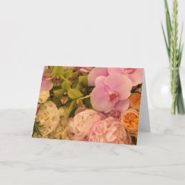 Cartão Placa de vazio de orquídeas e pedras