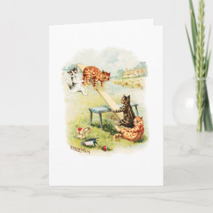 Cartão Placa de Vazio do See-Saw Cats Louis Wain