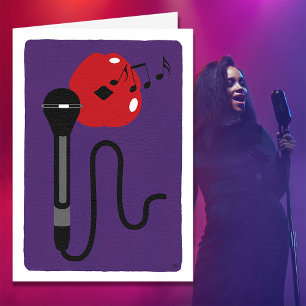 Cartão Placa de Vazio do Singing Voice Music Notes