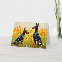 Cartão Placa de Vazio Doberman
