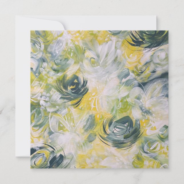 Cartão Placa de Vazio Flor Fresca (Frente)