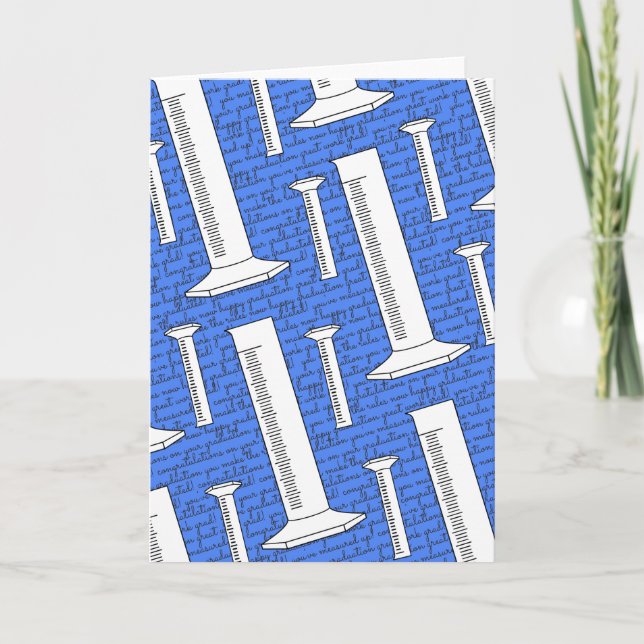 Cartão Placa de Vazio Graduada para Licenciação Feliz por (Frente)