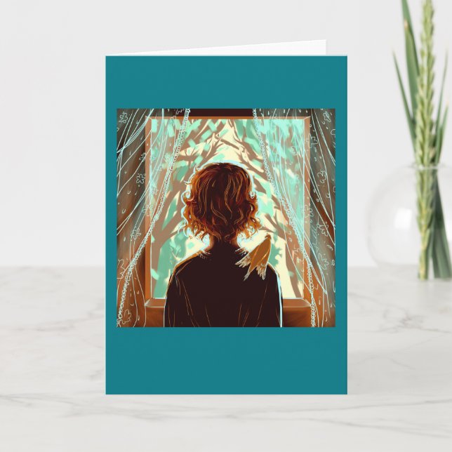 Cartão Placa de vazio introspectiva do processo criativo (Frente)