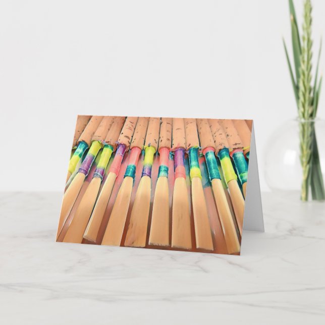 Cartão Placa de Vazio Oboe Reed (Frente)