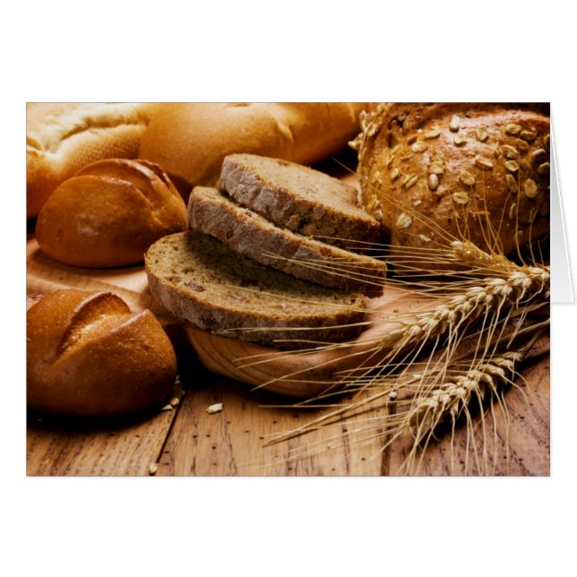 Cartão Placa de Vazio para pão e trigo (Frente Horizontal)
