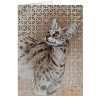 Cartão Placa de Vazio Serval De Andrew Denman