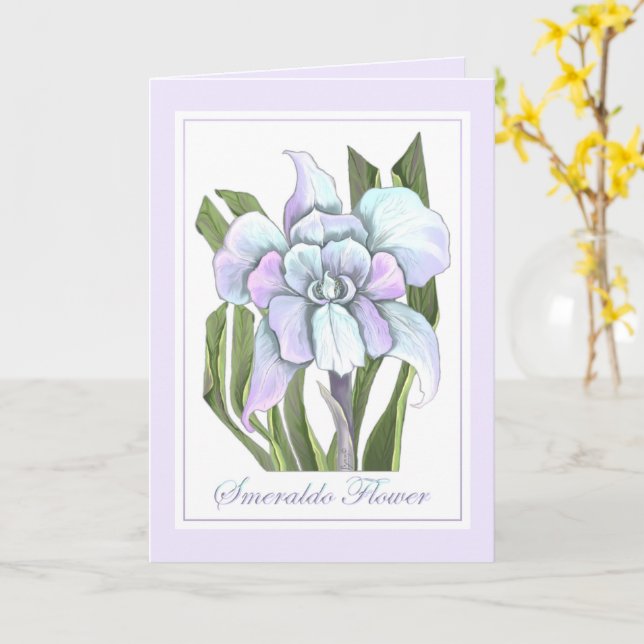 Cartão Placa de vazio Smeraldo Flor (Flor Amarela)