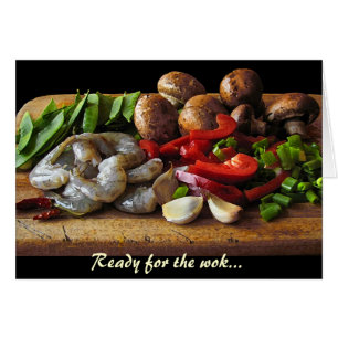 Cartão Placa de Vazio Stir Fry