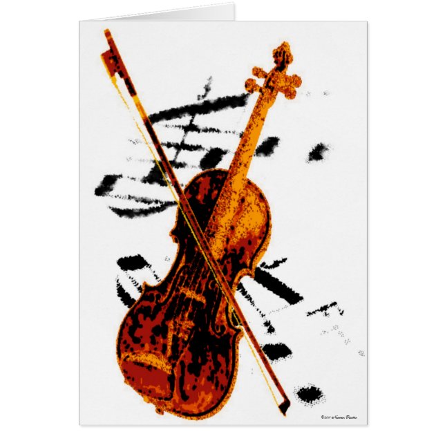 Cartão Placa de Violino (Frente)