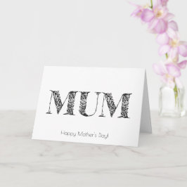 Cartão Placa Dia de as mães mãe