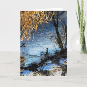 Cartão Placa dobrada de 5"x7" Reflexão Creek 16 sg