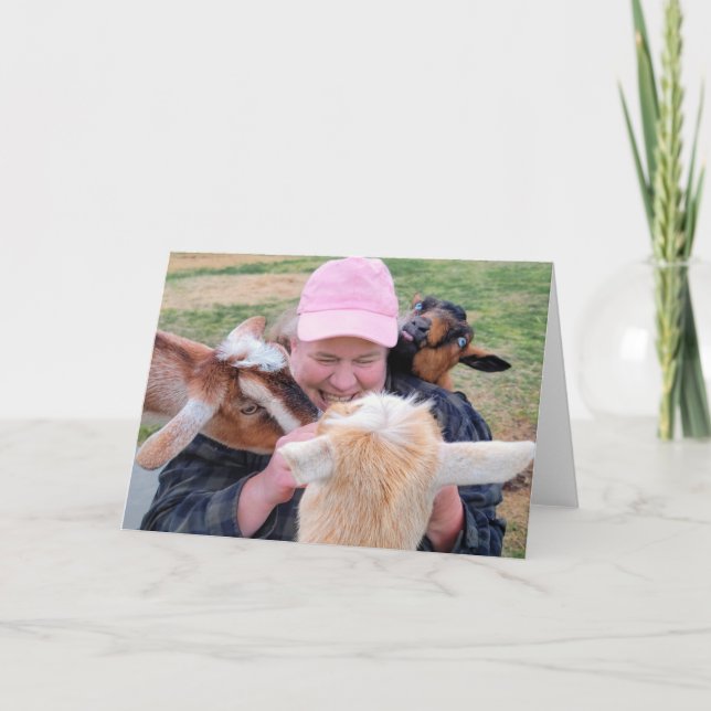 Cartão Placa dobrada de 7"x5" | À La Goate (Frente)