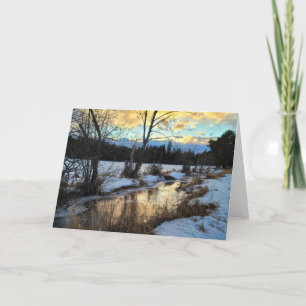 Cartão Placa dobrada de 7"x5" Creek Refletion 17 sg