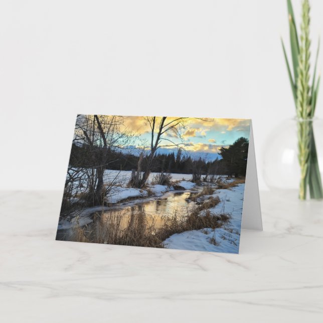 Cartão Placa dobrada de 7"x5" | Reflexão Creek 17 (Frente)