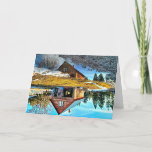 Cartão Placa dobrada de 7"x5" Reflexão de poço de garag