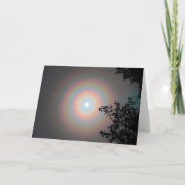 Cartão Placa dobrada de 7"x5" | Winter Moon Halo