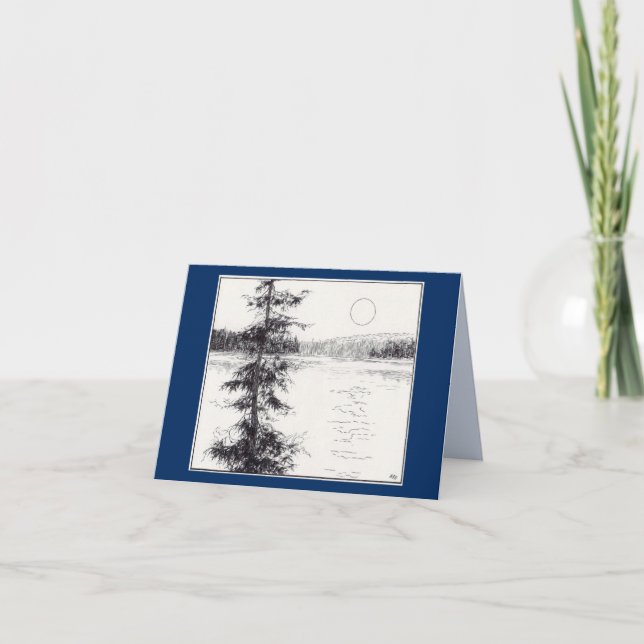 Cartão Placa dobrada de saudação do norte (Frente)