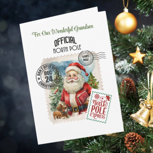 Cartão Placa dobrada para Papais noeis do Polo Norte de 5 (Criador carregado)