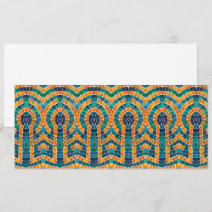 Cartão Placa Dourada ICONS MOSAIC 4x9.25