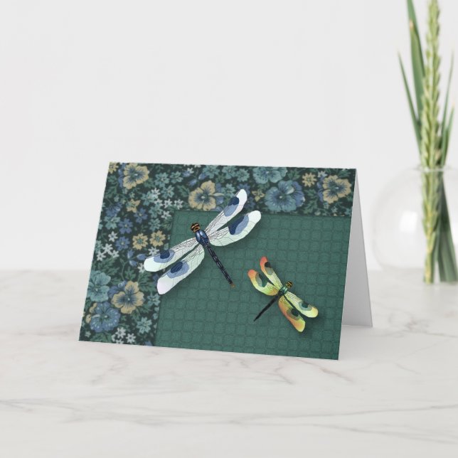 Cartão Placa Dragonflies (Frente)
