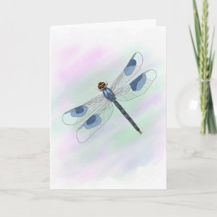 Cartão Placa Dragonfly (Grande Impressão) de Aquarela