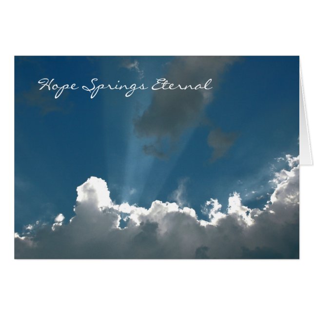 Cartão Placa Eterna de Primaveras Esperança (Frente Horizontal)