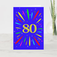 Placa Explosiva de Aniversário do 80