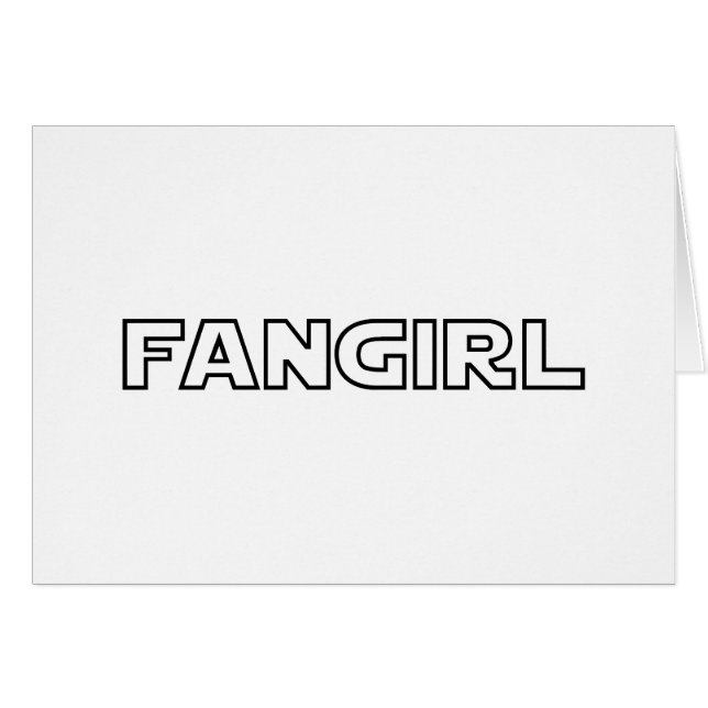 CARTÃO PLACA FANGIRL (Frente Horizontal)
