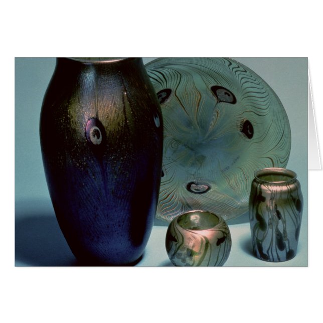 Cartão Placa favorita da iffany e vasos (Frente Horizontal)