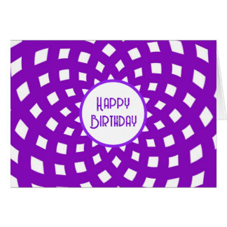 Cartão Placa Feliz Abstrato Roxo