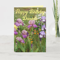 Placa Floral Flor Iris Garden, bonito, Com Cama