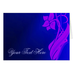 Cartão Placa Floral Indigo