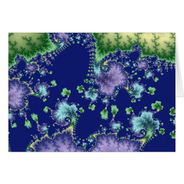 Cartão Placa flutuante - Fractal (Frente Horizontal)