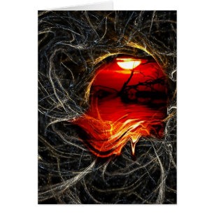Cartão Placa Fractal Sunset de Fusão