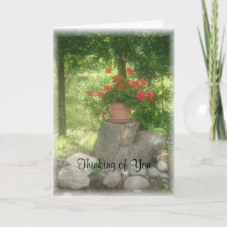 Cartão placa geranium1, Pensando em você