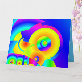 Cartão Placa Girassóis abstrato