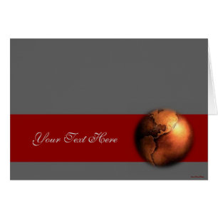 Cartão Placa Globo de Cobre