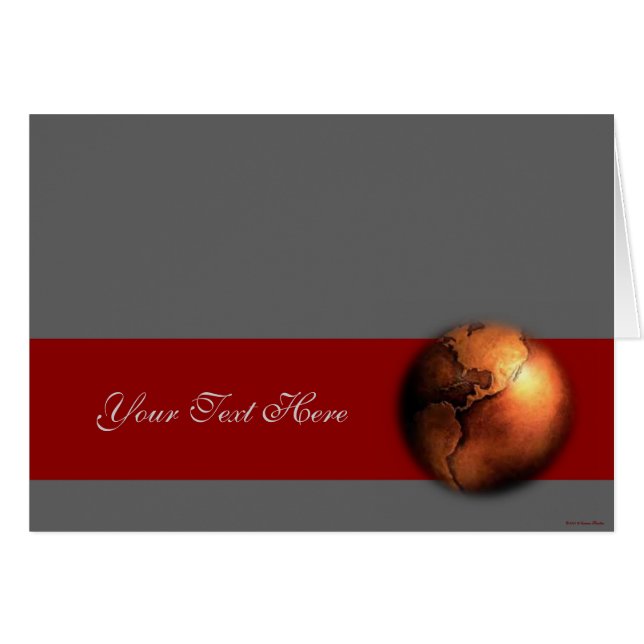 Cartão Placa Globo de Cobre (Frente Horizontal)