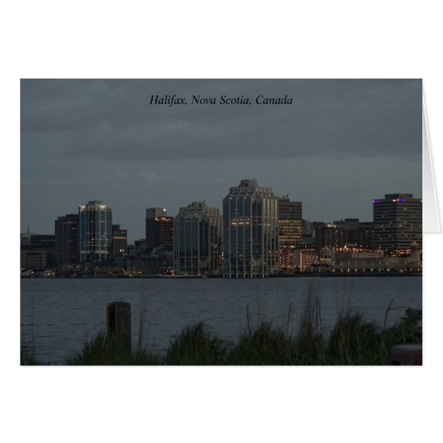 Cartão Placa Harbor Halifax (Frente Horizontal)