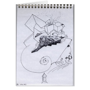 Cartão Placa ímpar surrealista de desenhos fracos PDD