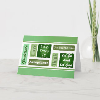 Cartão Placa Inspiracional de 12 Etapas