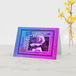 Cartão Placa Inspiracional Rosebud Inner Beauty