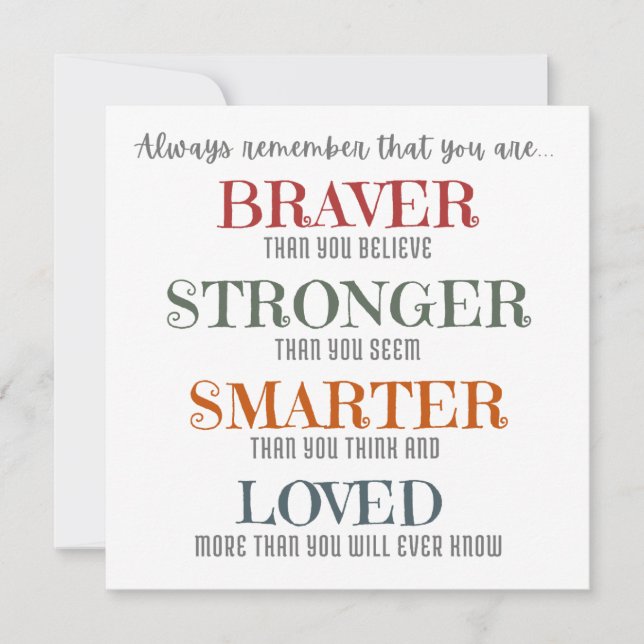 Cartão Placa Inspiradora para Filha (Frente)