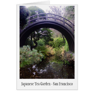 Cartão Placa Jardim de Chá Japonês